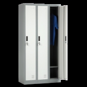 Метален шкаф CR-1242 J LUX - сив / тъмносив