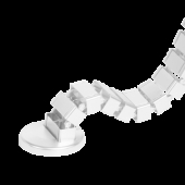 Държач за кабели за бюро Carmen CR-017-W - бял