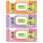 Мокри кърпи Бочко Почистващи и ароматизиращи, 84 бр. в плик с капак