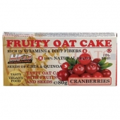 Протеинов овесен кейк, Червени боровинки и семена, 80гр