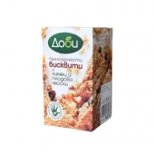 Бисквити с лимец и плодово мюсли, пълнозърнести, “Доби”, 150гр