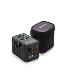 Адаптер Verbatim UTA-05 GaN III Universal Travel Adapter with 2 x USB-C PD 65W & QC 4+ / 2 x USB-A
