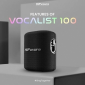 Микрофон Тонколони HiFuture Vocalist100 Black, 20W Output, Karaoke Enable, Two Wireless Microphone, 4000mAh Battery (Support Power Bank), RGB Lighting, Pair to Play (TWS Mode), Bluetooth 5.3
