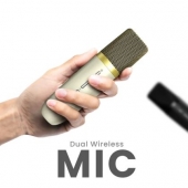 Микрофон Тонколони HiFuture Vocalist100 Silver, 20W Output, Karaoke Enable, Two Wireless Microphone, 4000mAh Battery (Support Power Bank), RGB Lighting, Pair to Play (TWS Mode), Bluetooth 5.3