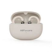 In-ear Слушалки HiFuture FlexClip Champagne Gold, Open Ear Comfort, Bluetooth 5.4, 4 Mics ENC Calling System, Playtime up to 30 Hours, IPX5 Waterproof, 12mm Driver Bass Boost
