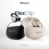 In-ear Слушалки HiFuture FlexClip Champagne Gold, Open Ear Comfort, Bluetooth 5.4, 4 Mics ENC Calling System, Playtime up to 30 Hours, IPX5 Waterproof, 12mm Driver Bass Boost