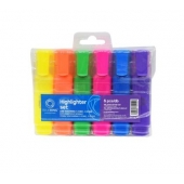 Текст маркер Bluering Скосен връх 1-5 mm, 6 цвята