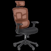 Ергономичен стол Carmen 7582 - оранжев-черен