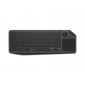 Клавиатура Natec Turbot 2 Keyboard, US, Wireless, BT, 2.4GHz, X-Scissors with Touchpad for Smart TV, Black-Gray