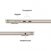 Лаптоп Apple MacBook Air 15.3: Apple M5 chip with 10-core CPU and 10-core GPU, 24GB, 1TB SSD - Starlight