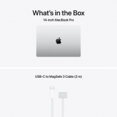 Лаптоп Apple 14-inch MacBook Pro: Apple M5 Pro chip with 15-core CPU and 16-core GPU, 24GB, 1TB SSD - Silver