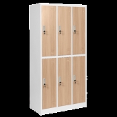 Метален шкаф Carmen CR-1243 J - бял-бук