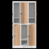 Метален шкаф Carmen CR-1243 J - бял-бук