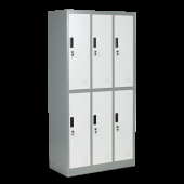 Метален шкаф Carmen CR-1243 J LUX - сив / тъмносив