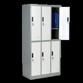 Метален шкаф Carmen CR-1243 J LUX - сив / тъмносив