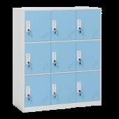 Метален шкаф Carmen CR-1298 J - бял / син