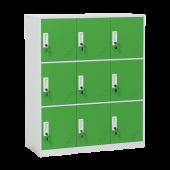 Метален шкаф Carmen CR-1298 J - бял / зелен