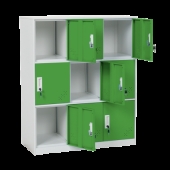 Метален шкаф Carmen CR-1298 J - бял / зелен