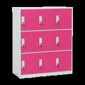 Метален шкаф Carmen CR-1298 J - бял / розов