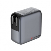 Зарядно устройство Verbatim Mini GaN Charger 140W with Display + 140W USB-C to USB-C Cable (Charger and Data transfer) Grey