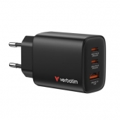 Зарядно устройство Verbatim Essentials GaN Charger 65W EU plug Black