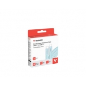 Кабел Verbatim Sync & Charge SoftTouch USB-C to C cable 100W 120 cm - Blue