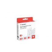 Кабел Verbatim Sync & Charge SoftTouch USB-C to C cable 100W 120 cm - White