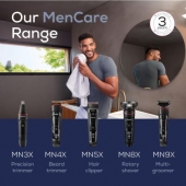 Машинка за подстригване Beurer MN4X beard styler, 2 Attachments, slim titanium contour blade, Battery and mains operation, LED display, 10 cutting lengths, 2 comb attachments with length adjustment: 3-7 and 8-12 mm,Water-resistant