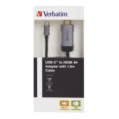 Адаптер Verbatim USB-C to HDMI Adapter - USB 3.1 Gen 1/HDMI 1.5m Cable