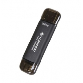 Твърд диск Transcend 256GB, External SSD, ESD310C, USB 10Gbps, Type C/A, Black