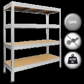 Метален стелаж MEGA 177x200x60 см, до 500 кг на рафт - цинк
