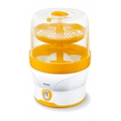 Стерилизатор Beurer BY 76 steam steriliser; Disinfects up to 6 bottles and accessories in 7 minutes; LED display, tongs, removable bottle grid,measuring jug
