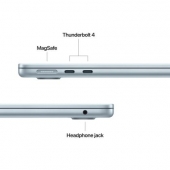 Лаптоп Apple MacBook Air 13.6: Apple M5 chip with 10-core CPU and 10-core GPU, 24GB, 1TB SSD - Sky Blue