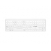 Клавиатура Natec Wireless Keyboard Tang US, BT+2.4GHz, Silent, Slim, White