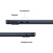 Лаптоп Apple MacBook Air 13.6: Apple M5 chip with 10-core CPU and 10-core GPU, 16GB, 1TB SSD - Midnight