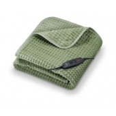 Термоподложка Beurer HD 72 Waffle Sage Green Heated overblanket; Soft and cuddly surface; Machine-washable at 30°C; 3 temp. settings; 1.7kg. Lightweight blanket