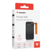 Твърд диск Verbatim Pocket SSD USB 3.2 Gen 2 512GB Black/Orange